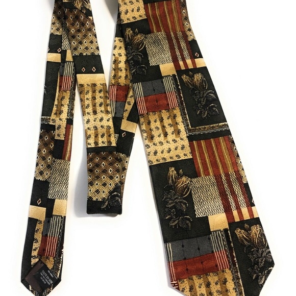 JEFFREY BANKS Mens Tie SILK MENS NECK TIE Multi Pa - Picture 2 of 7